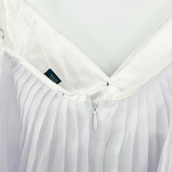 Forever 21 Women Y2K Coquette Whimsigoth Bow Flounce Satin Cami Top Size M White - Picture 7 of 9